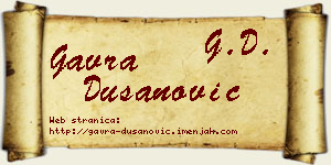 Gavra Dušanović vizit kartica